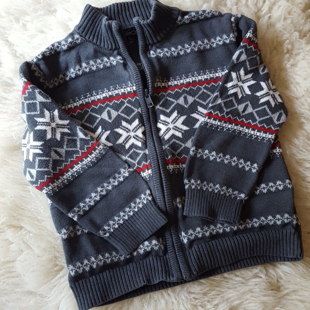 Zip Up Fair Isle Cardigan Sweater